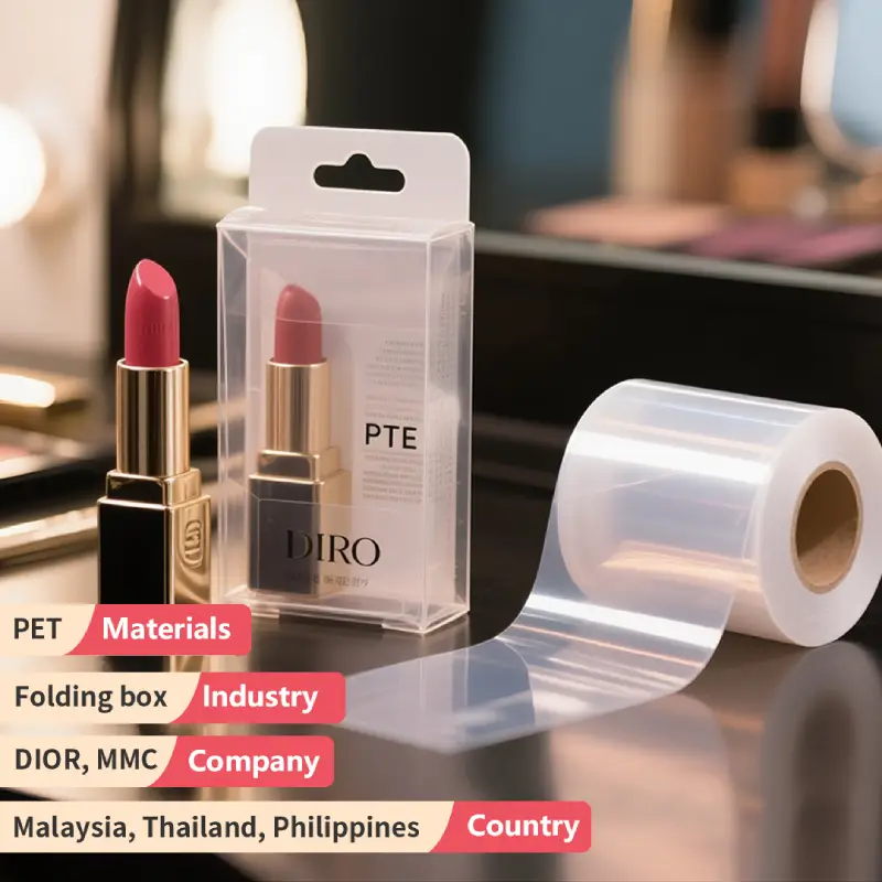 PET Plastic Rolls for Lipstick packaging